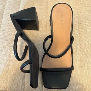 11.5 wide width wedge heel black torrid
